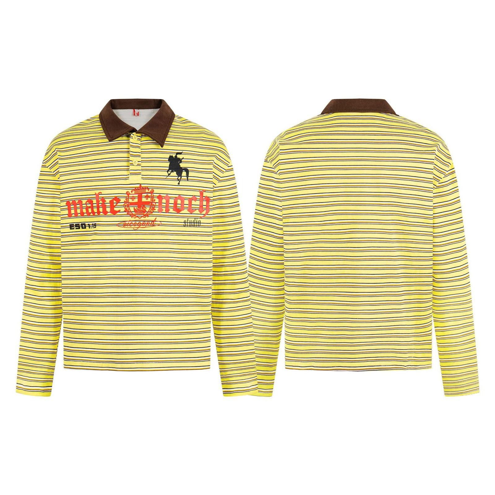 Other 'Make Enoch' Yellow Stripe Long-Sleeve Polo Size US L / EU 52-54 / 3 - 4 Thumbnail