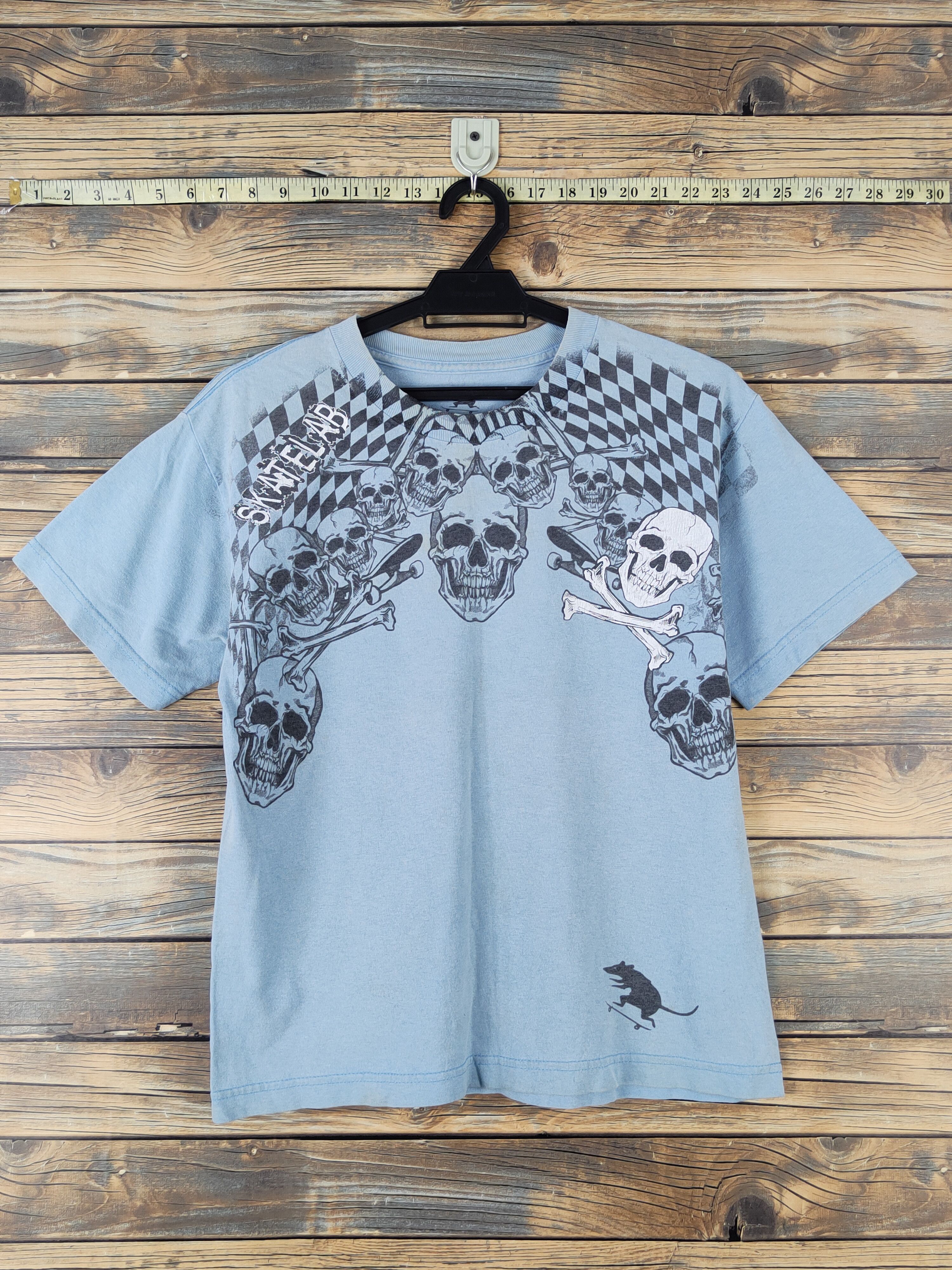 Think Skateboards Skate Lab skull Blue Short Sleeve T-shirts #W1922 Size US M / EU 48-50 / 2 - 1 Thumbnail