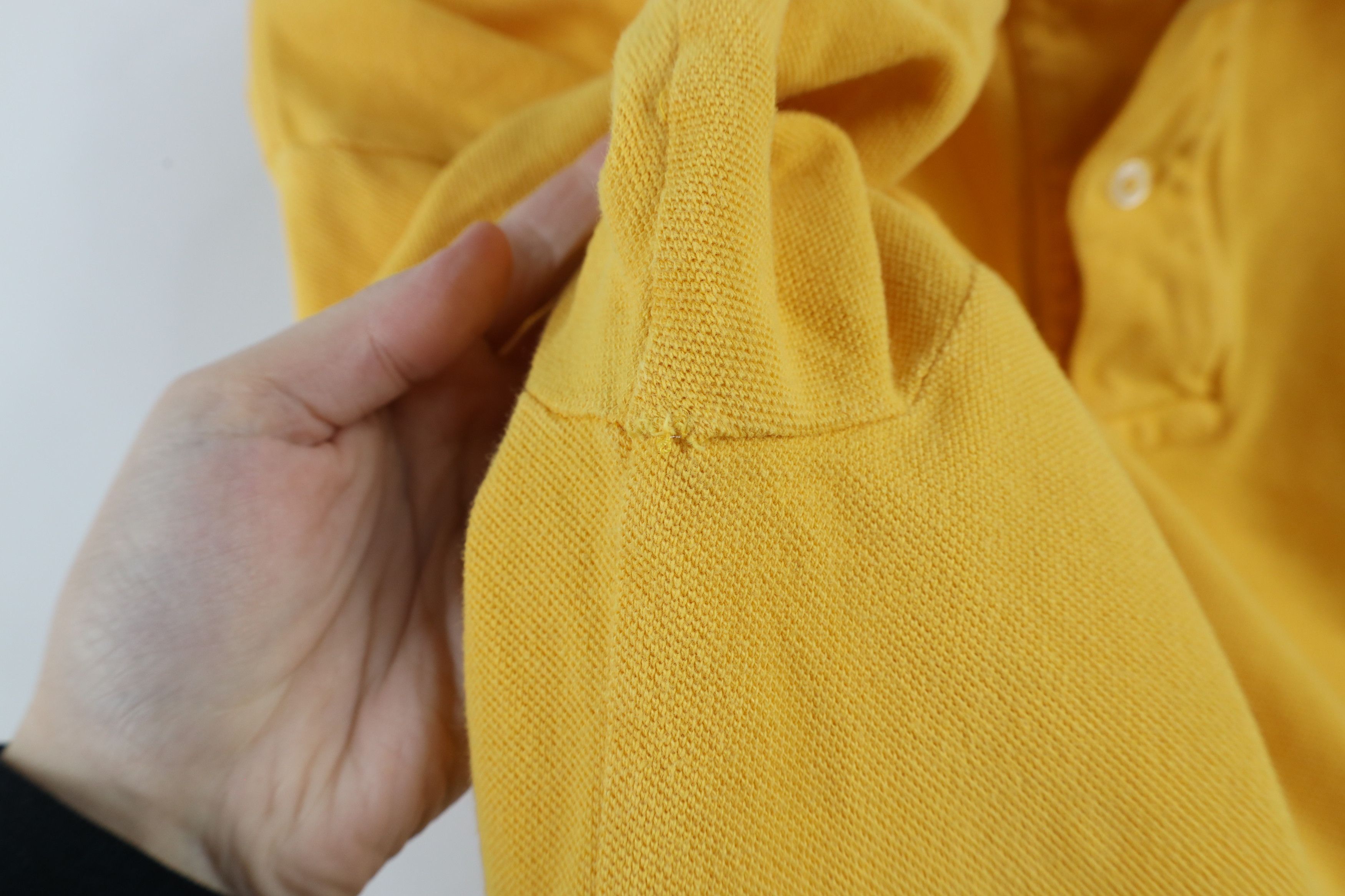 Ralph Lauren Vintage 90s Ralph Lauren Knit Collared Polo Shirt Yellow Size US L / EU 52-54 / 3 - 7 Thumbnail