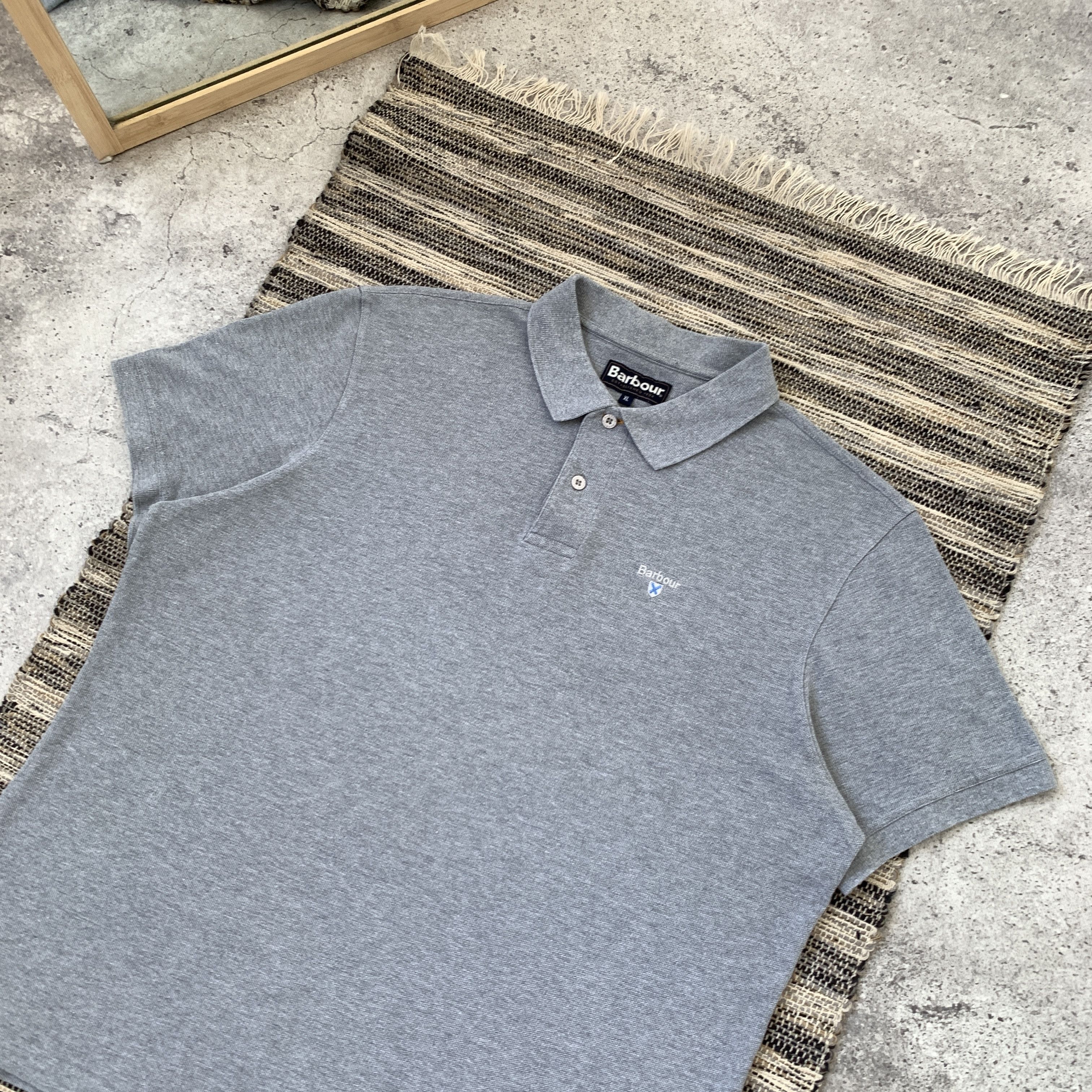 Barbour Barbour Grey Polo Icon Tee Shirt Size US L / EU 52-54 / 3 - 3 Thumbnail