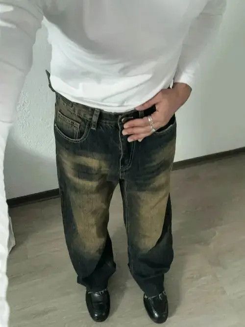 Japanese Brand Gradient Color Straight Denim Pants75 Size US 33 - 4 Thumbnail