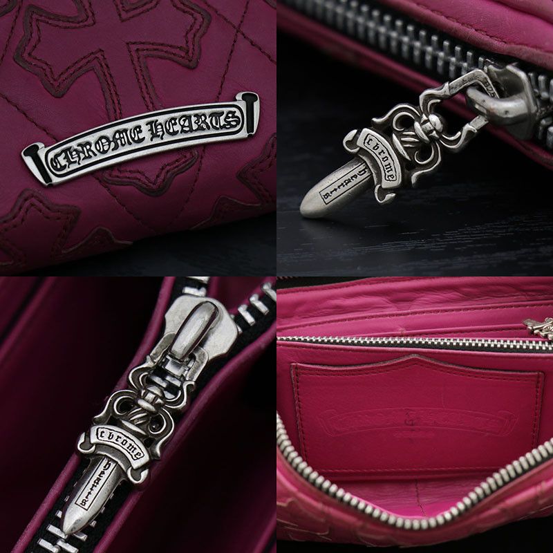Chrome Hearts Chrome Hearts Quilted Zip Wallet Size ONE SIZE - 4 Thumbnail