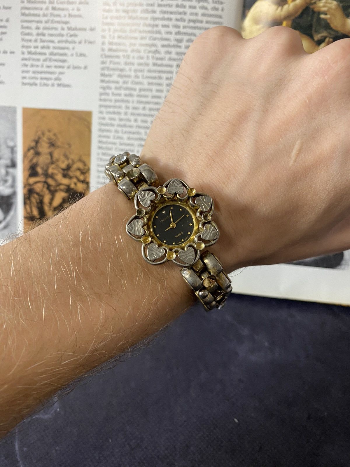 Jewelry Rare Retro Vintage Charles France Watch - Hearts! Size ONE SIZE - 6 Thumbnail