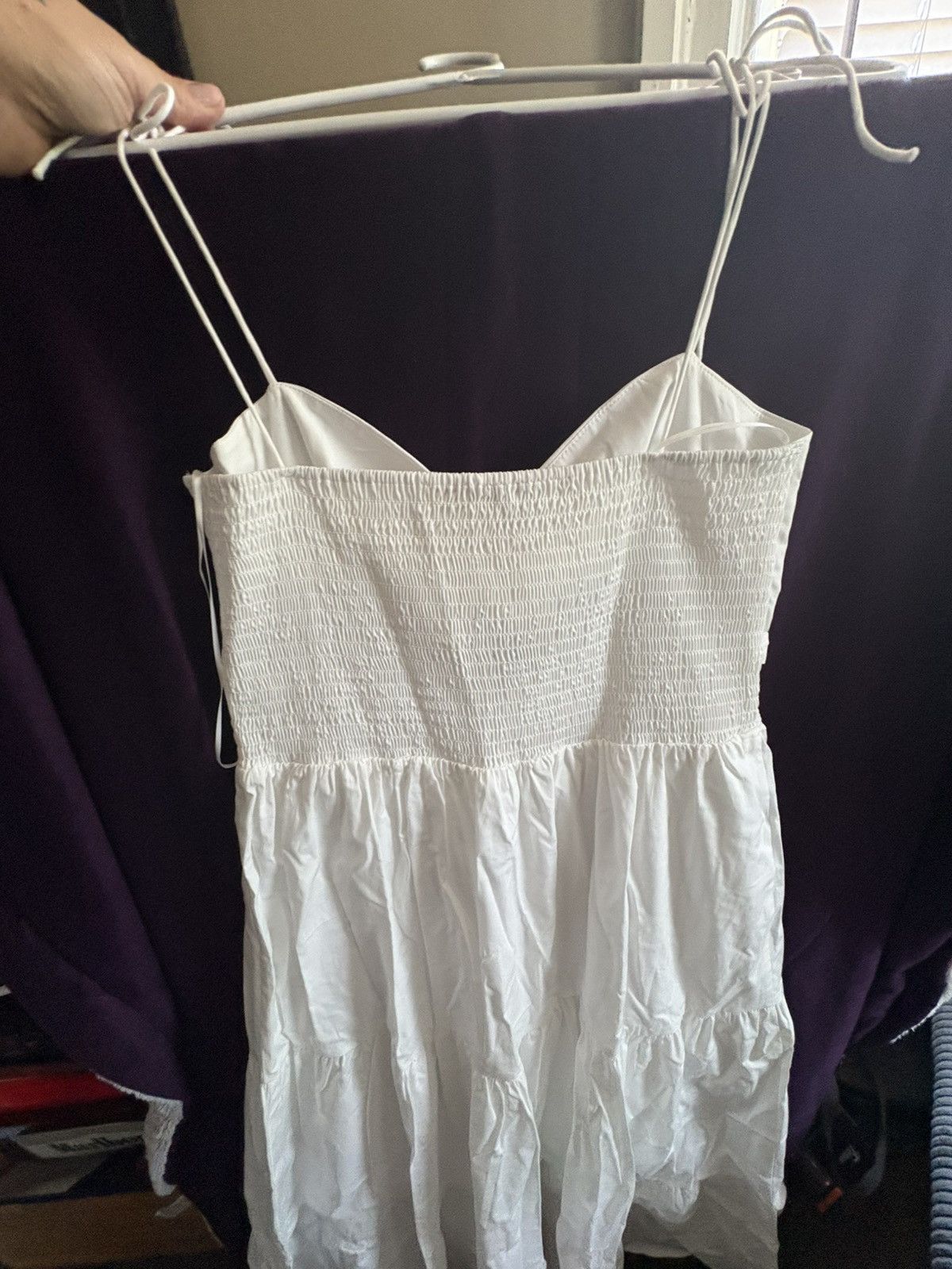 Nordstrom Victorias Sleeveless Tiered Sun Beach Dress Spaghetti Straps Size M / US 6-8 / IT 42-44 - 5 Thumbnail