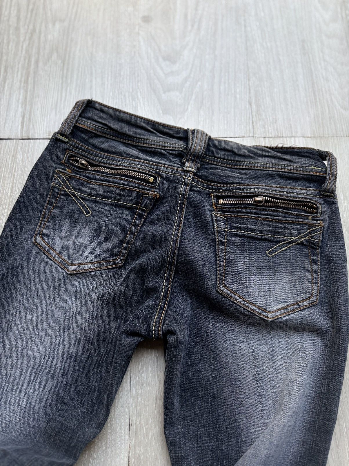 Japanese Brand CECIL MCBEE lace up flare jeans Size US 26 / EU 42 - 6 Thumbnail