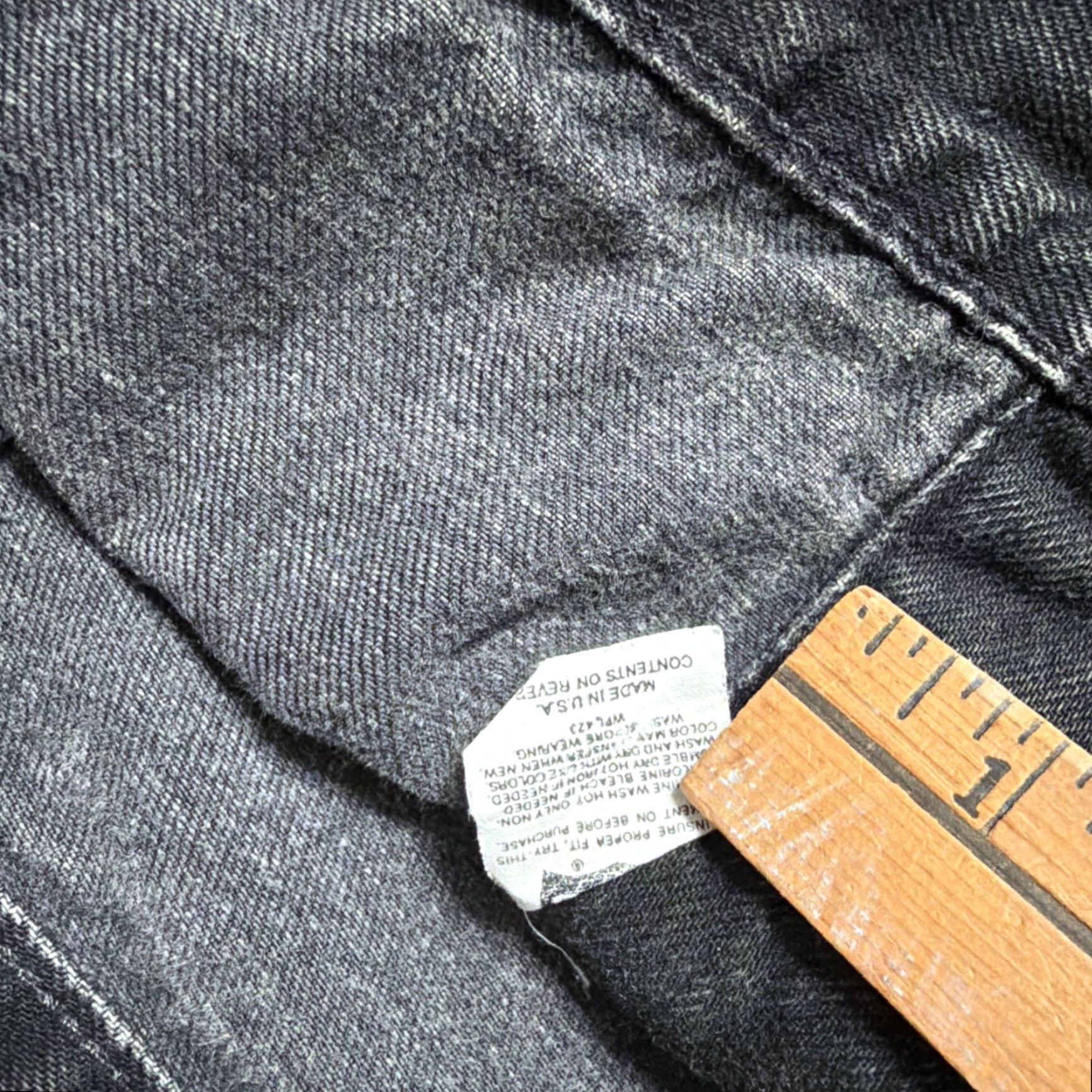 Levi's VINTAGE Levi’s Jacket 2XL Black Denim Trucker USA 1990s 1993 Made In USA Size US XXL / EU 58 / 5 - 4 Thumbnail