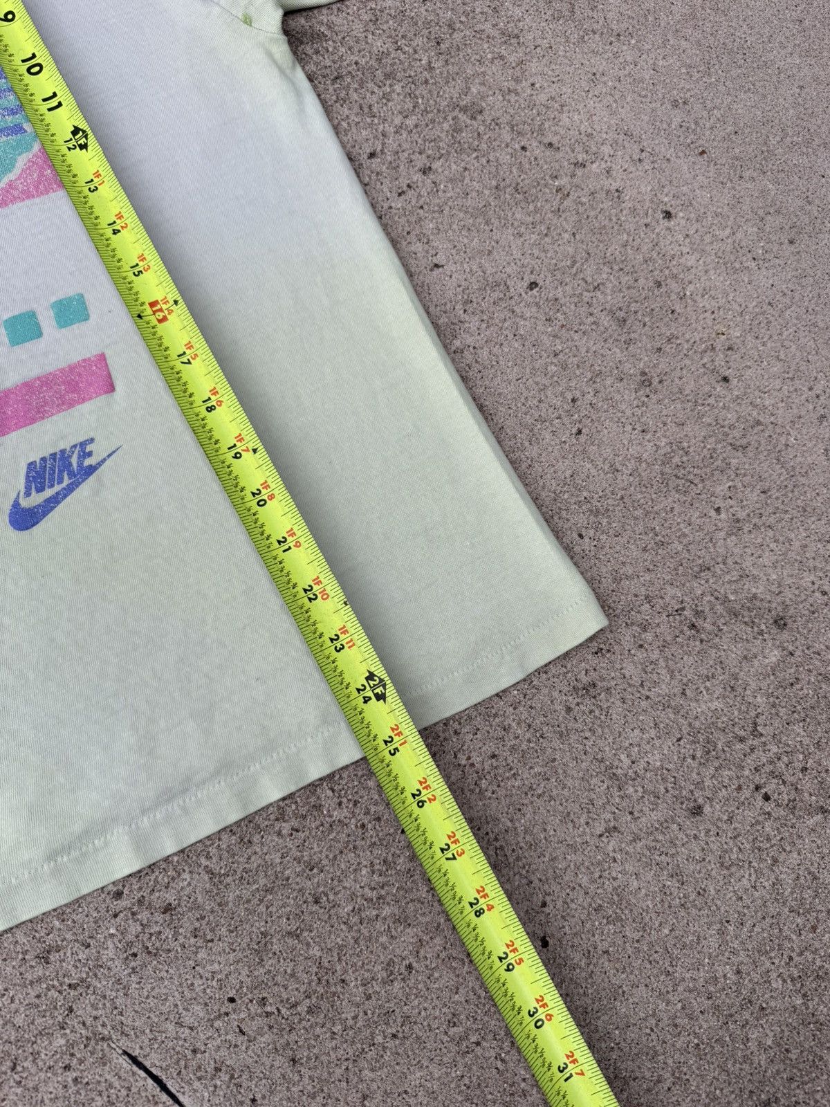 Nike × Vintage Vtg 80’s 90’s Nike Abstract Geometric Faded Tee Boxy Small Size US S / EU 44-46 / 1 - 10 Thumbnail