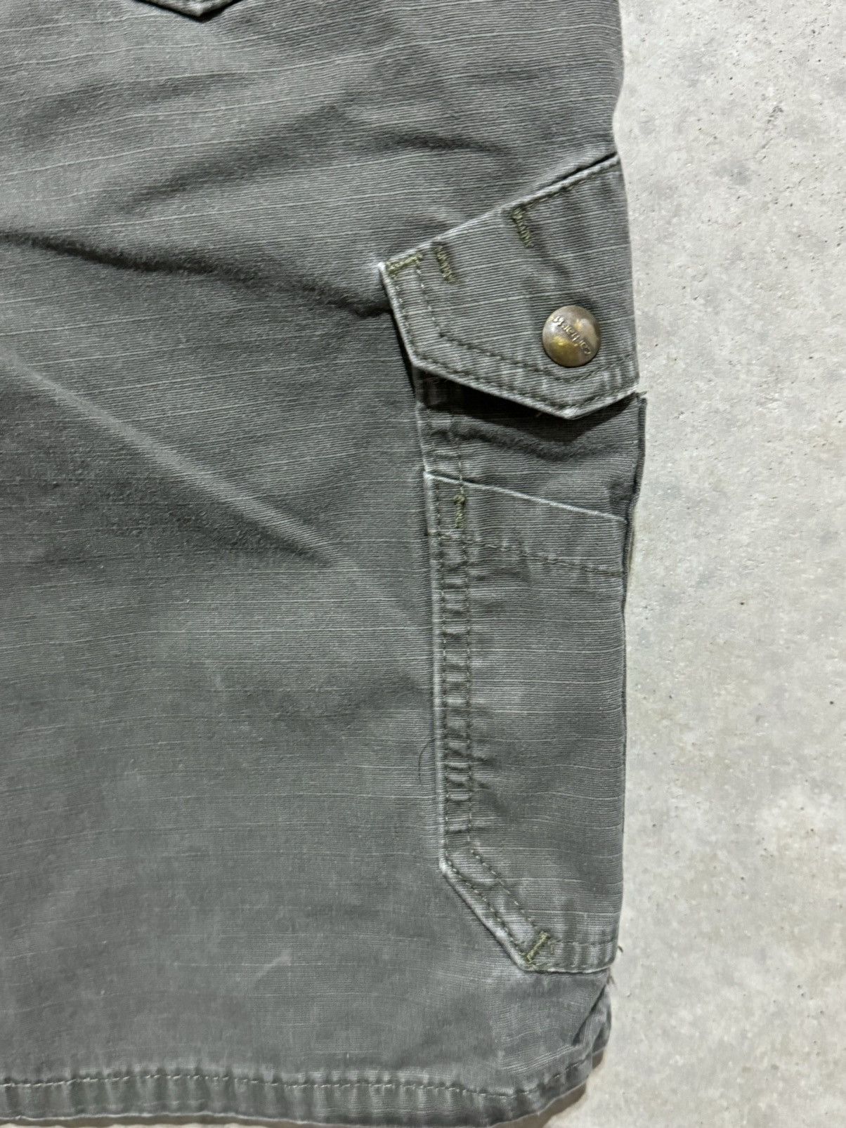 Carhartt × Vintage Grey Carhartt Cargo Carpenter Shorts Size US 38 / EU 54 - 4 Thumbnail