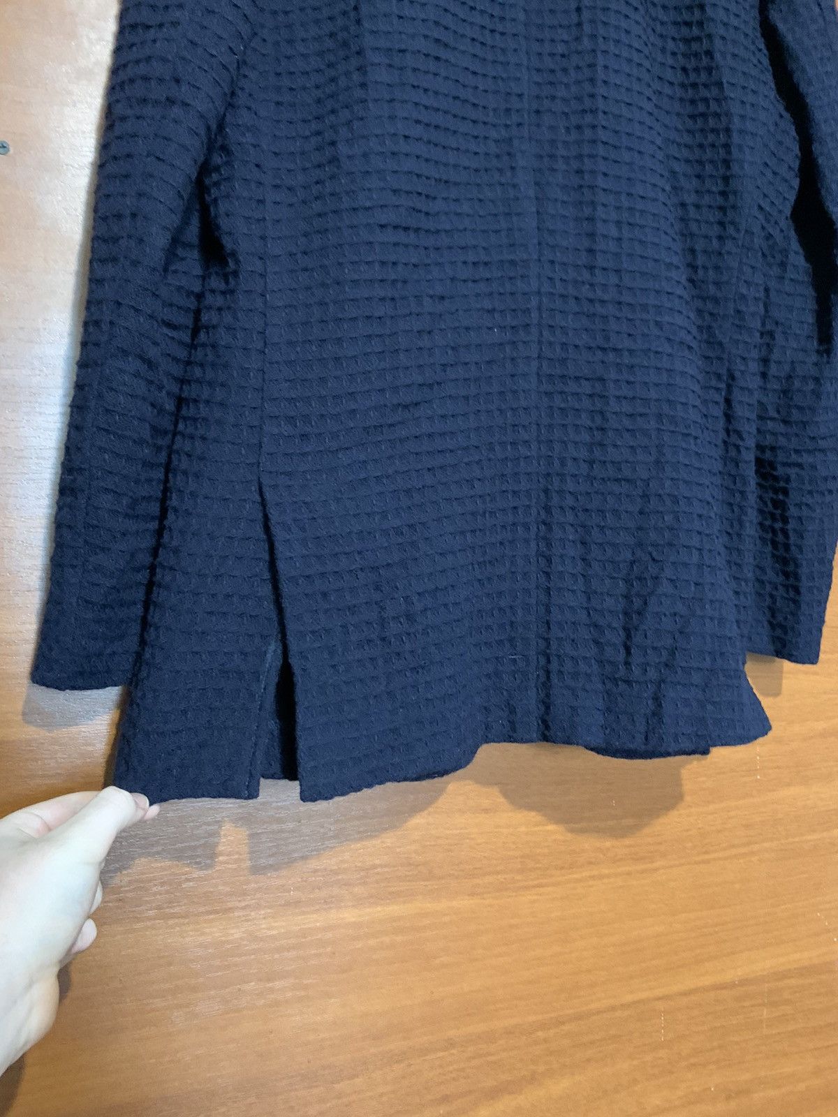 Daniele Alessandrini Daniele Alessandrini Cinquanta Waffle Knit Lana/Wool Blazer Size 48R - 4 Thumbnail