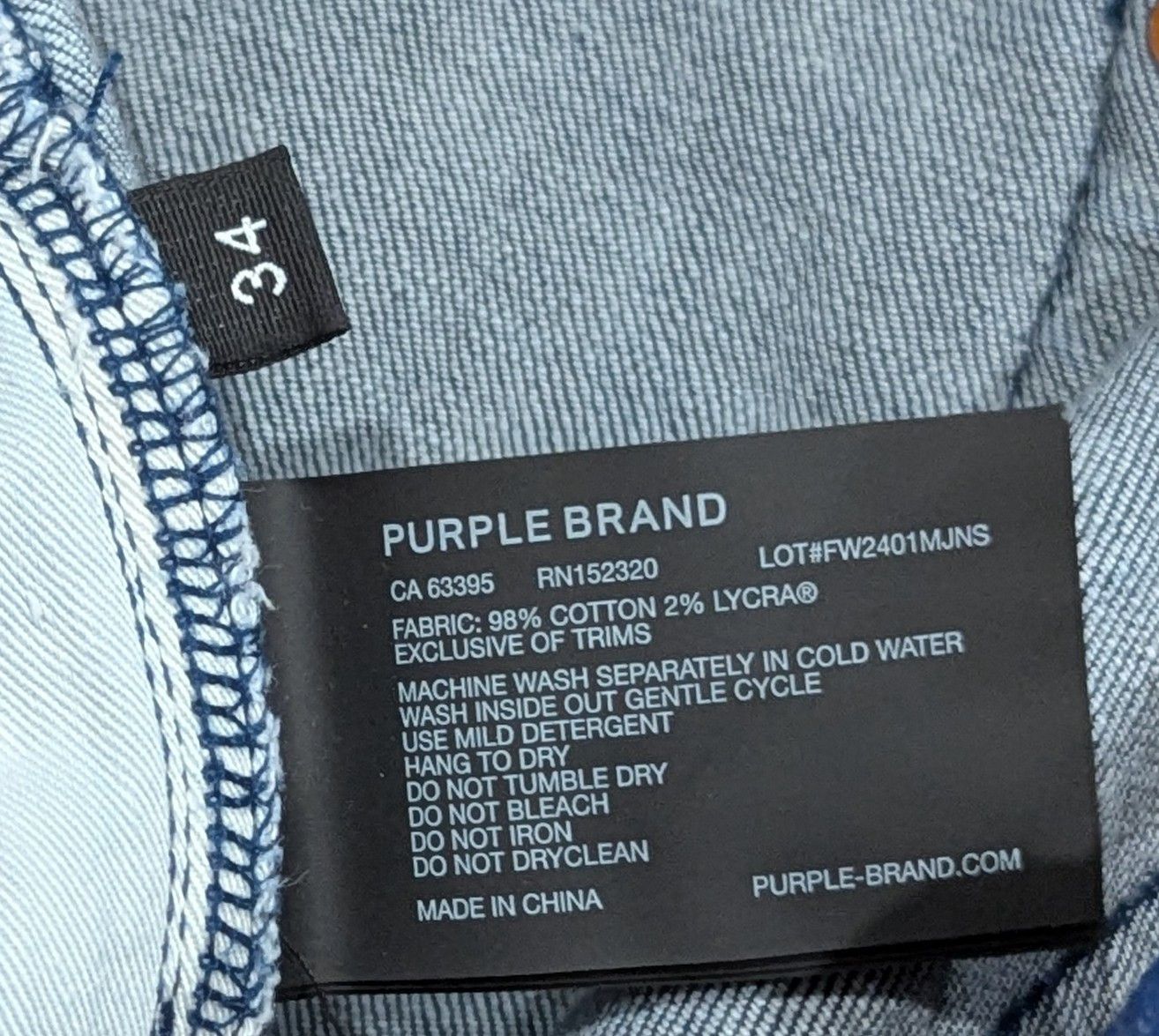 Purple Brand PURPLE BRAND Paint Job Crackled Coated Skinny Jeans Blue 34 Size US 34 / EU 50 - 8 Thumbnail