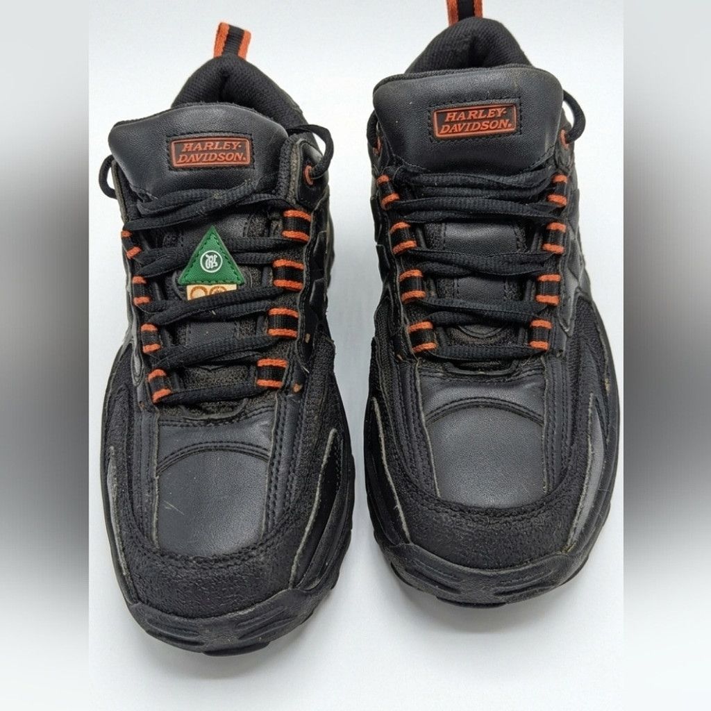 Harley Davidson Harley-Davidson Men's Black Leather Athletic Safety Shoe Size US 7.5 / EU 40-41 - 5 Thumbnail