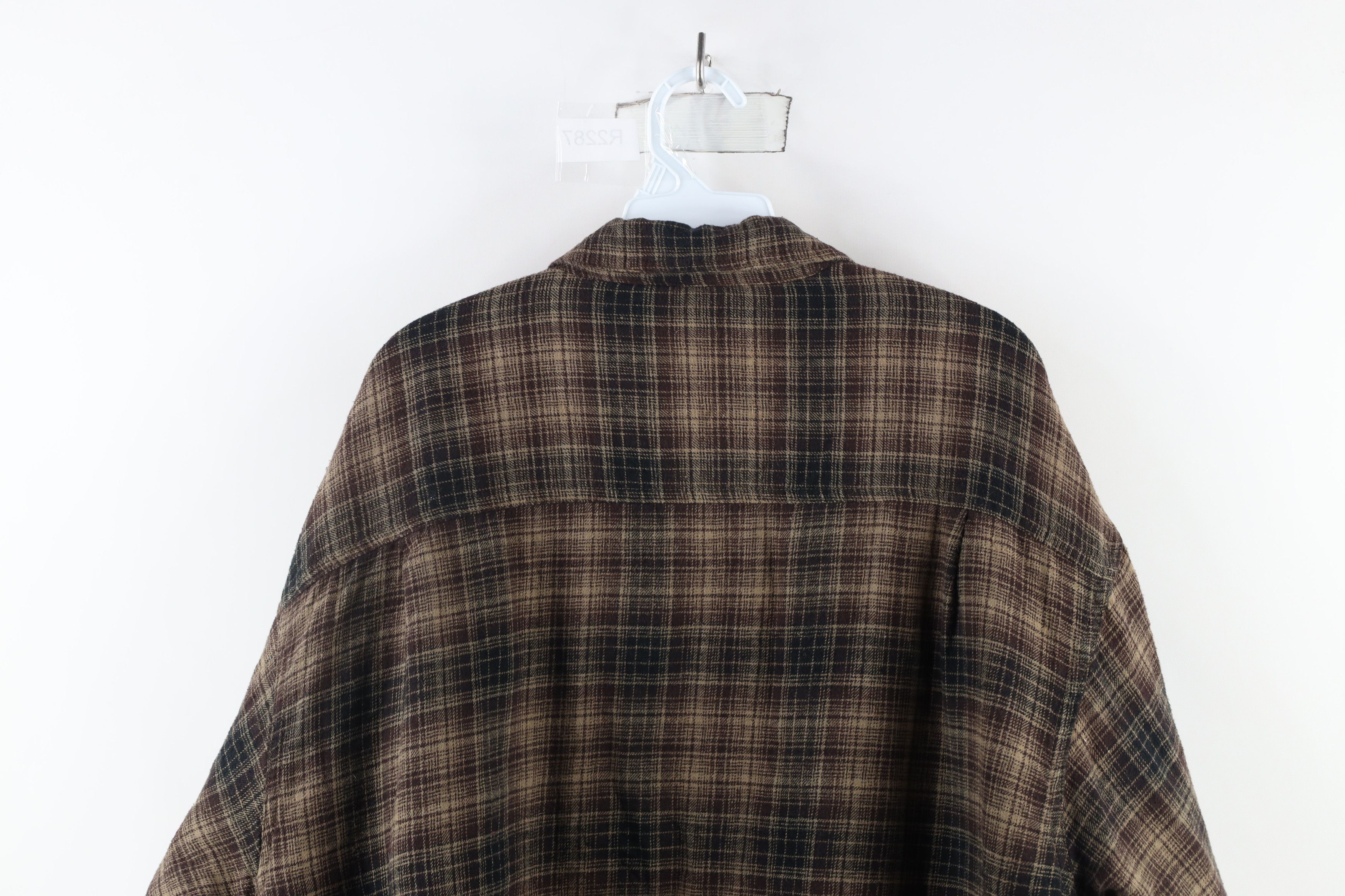 Vintage Vintage 90s Streetwear Button Shirt Jacket Brown Plaid Size US XL / EU 56 / 4 - 9 Thumbnail