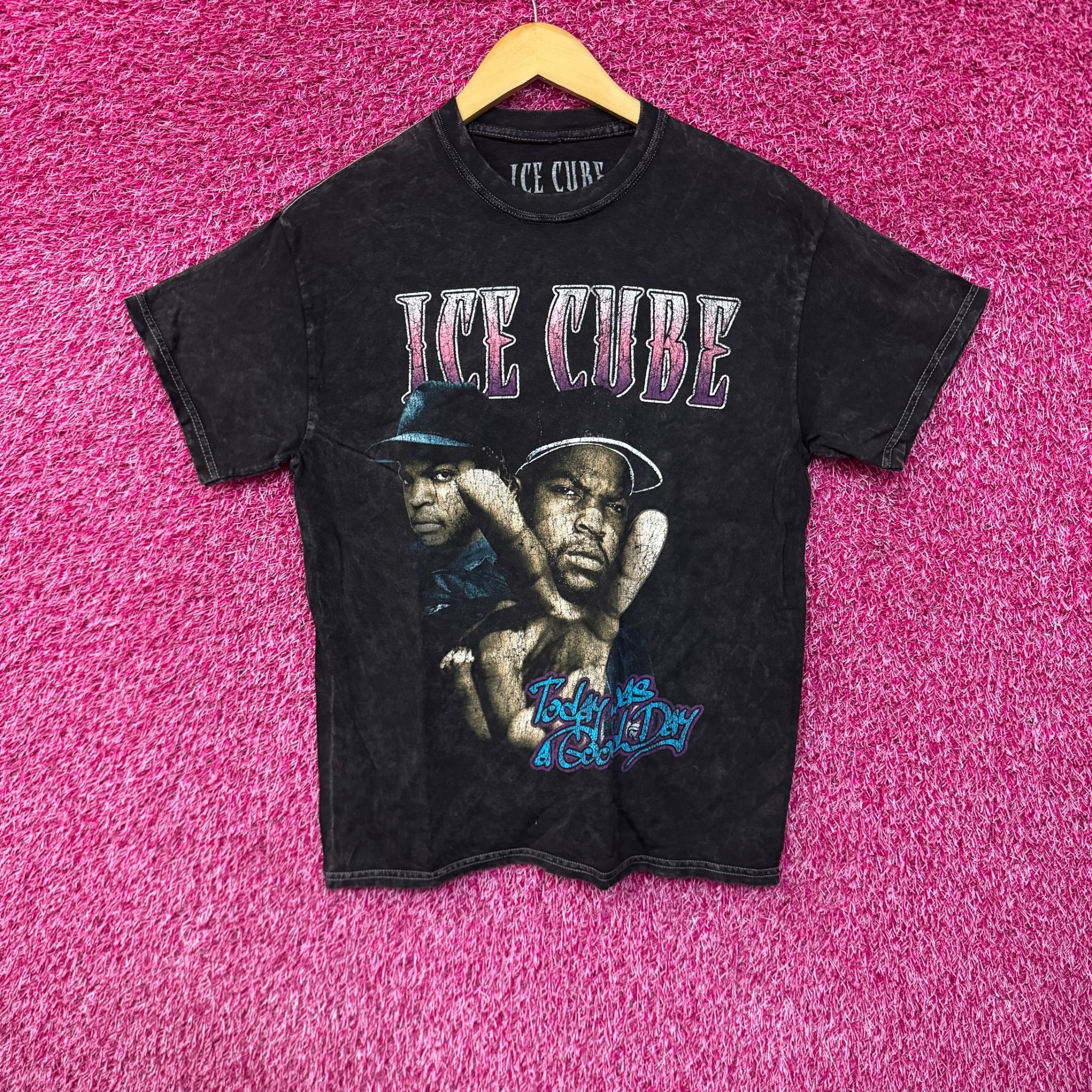 Rap Tees Ice Cube Today Was a Good Day West Coast Rap Acid Wash Tee M Size US M / EU 48-50 / 2 - 1 Thumbnail
