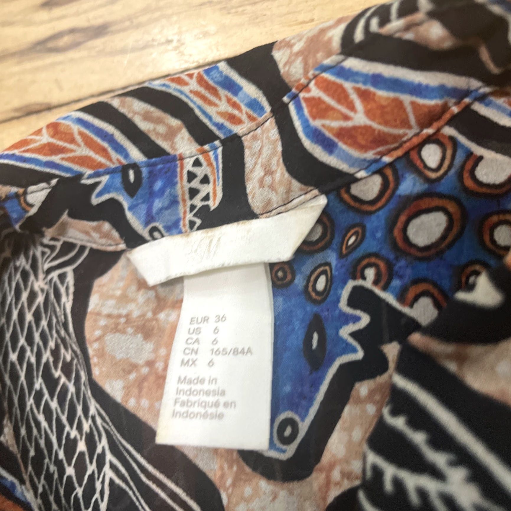 H&M H&M Tank Top Button Shirt Women M Lizard Print Southwestern Aztec Boho Sheer M Size M / US 6-8 / IT 42-44 - 6 Thumbnail