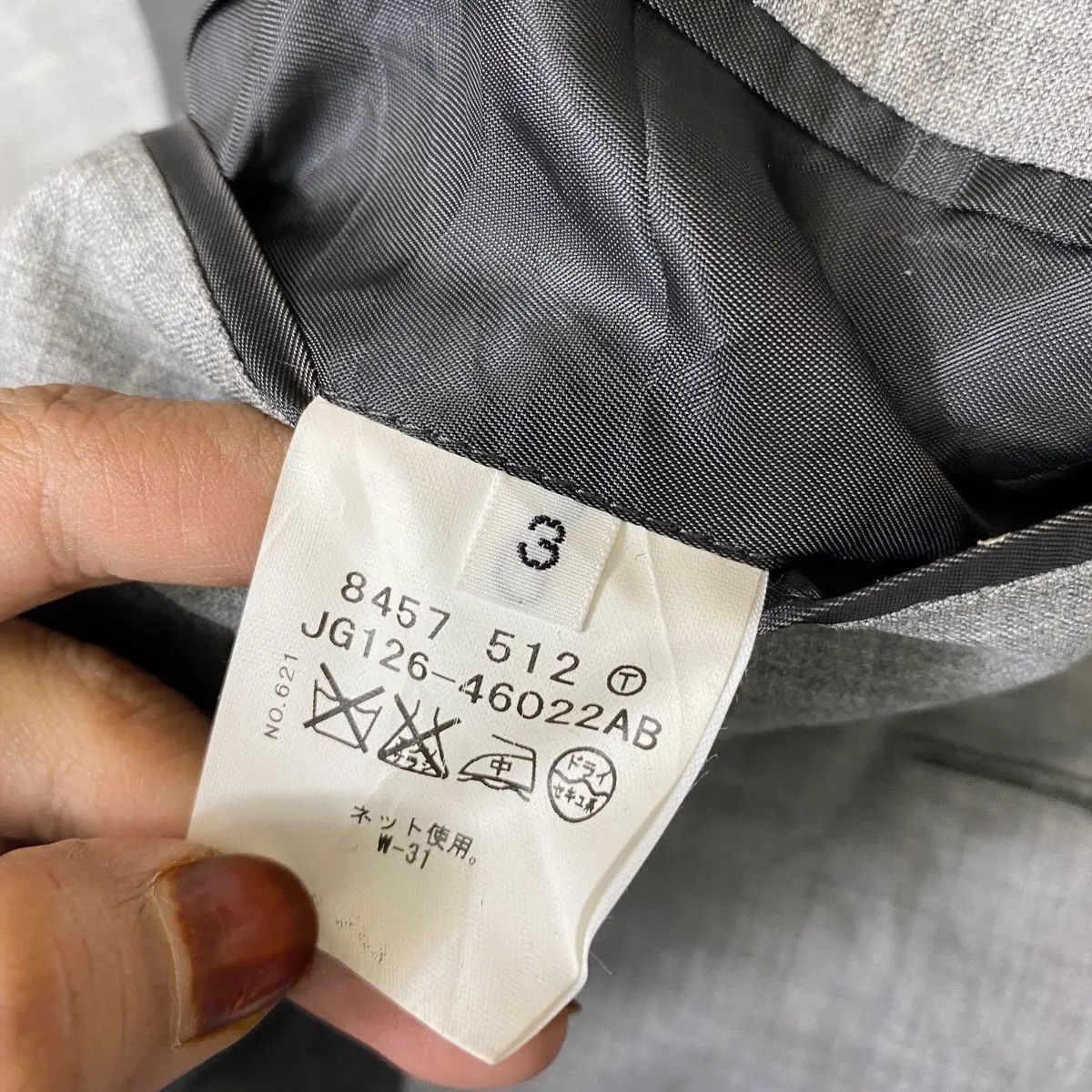 Boycott Vtg BOYCOTT JAPAN Designer 1 Button Grey Blazer Sport Coat Size M / US 6-8 / IT 42-44 - 5 Thumbnail