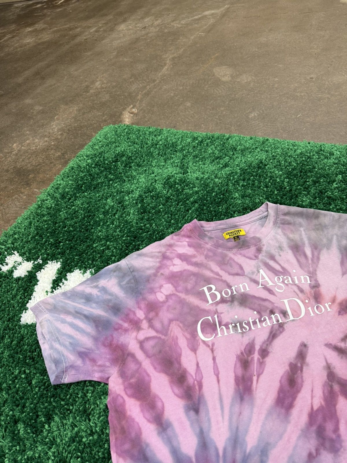 Market Chinatown Market " Born Again Christian Dior " Tie Dye Tee Size US XL / EU 56 / 4 - 4 Thumbnail