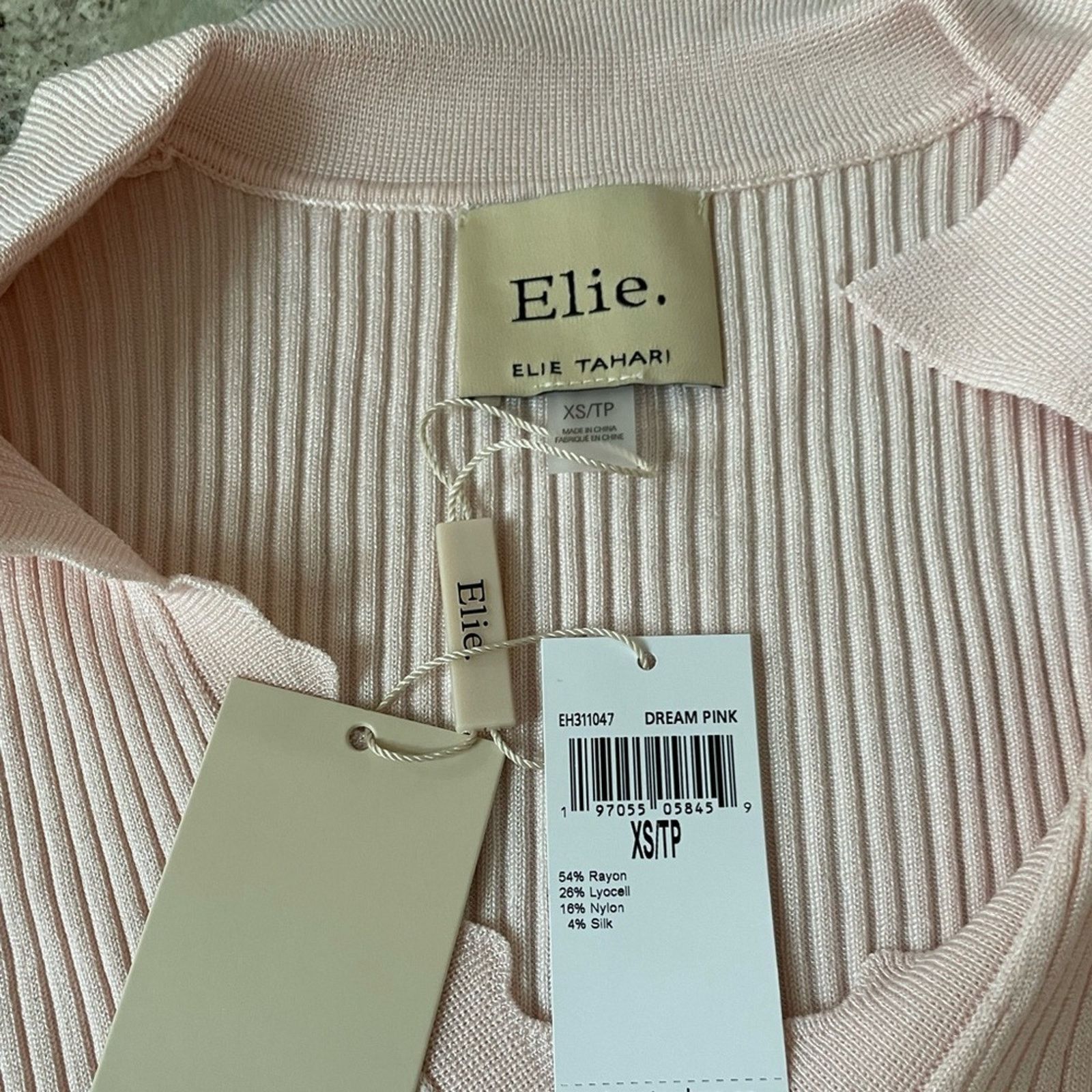 Elie Tahari Pointelle Polo Sweater from ELIE BY ELIE TAHARI Size XS / US 0-2 / IT 36-38 - 6 Thumbnail