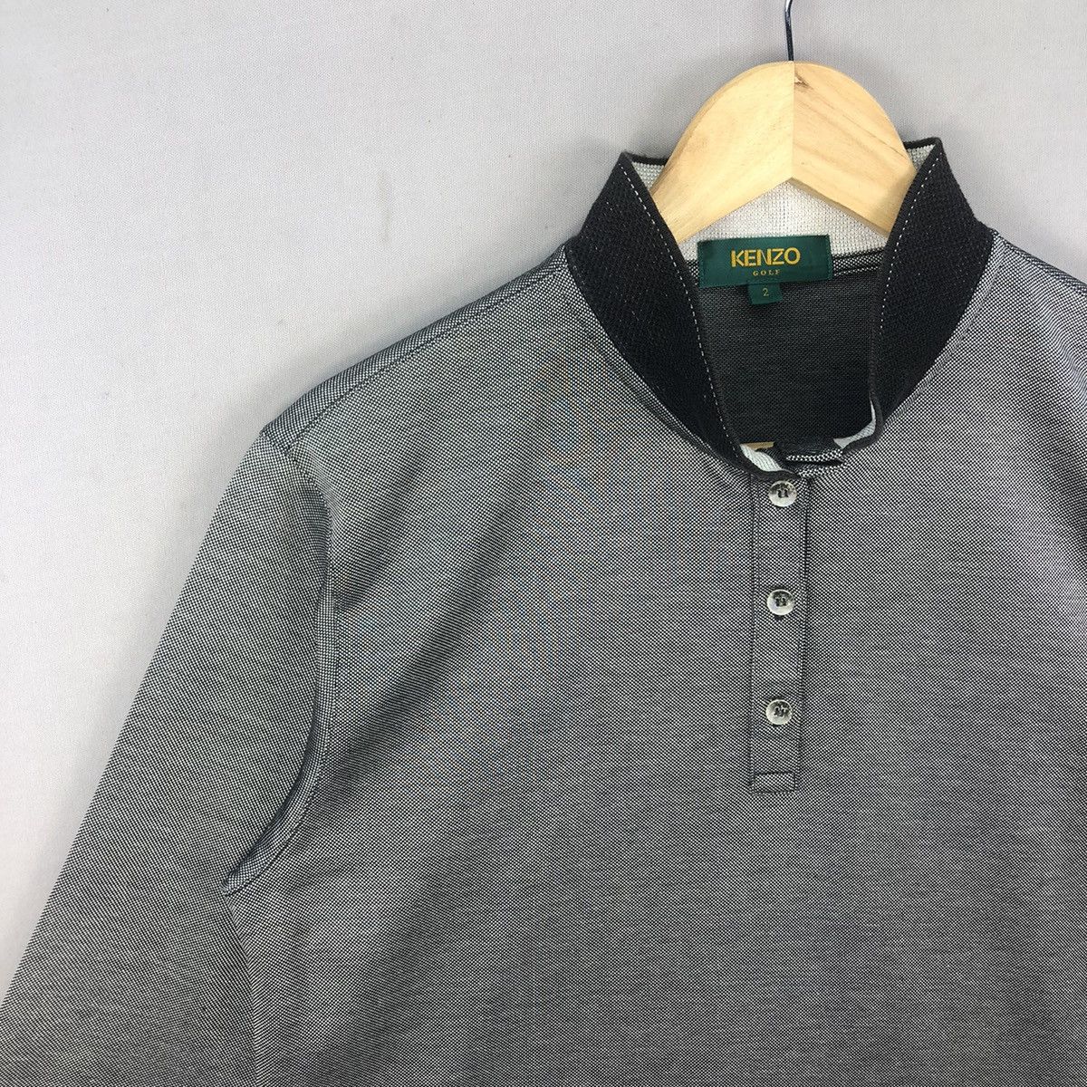 Kenzo Kenzo Golf Embroidered 3 Quarter Sleeve Crop Shirt Size S / US 4 / IT 40 - 2 Thumbnail