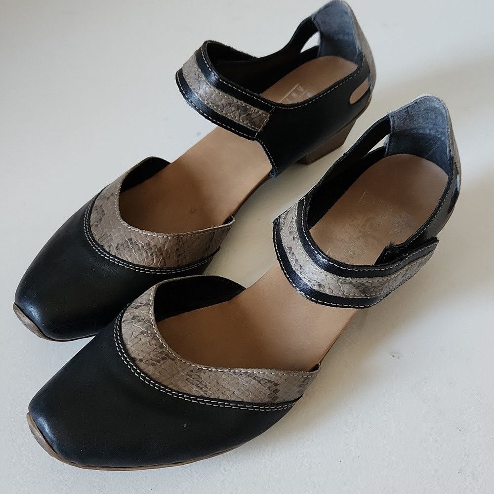 Rieker RIEKER | 49780-00 Mirjam 80 Cristallino Black Reptile Leath Size US 10 / IT 40 - 2 Thumbnail