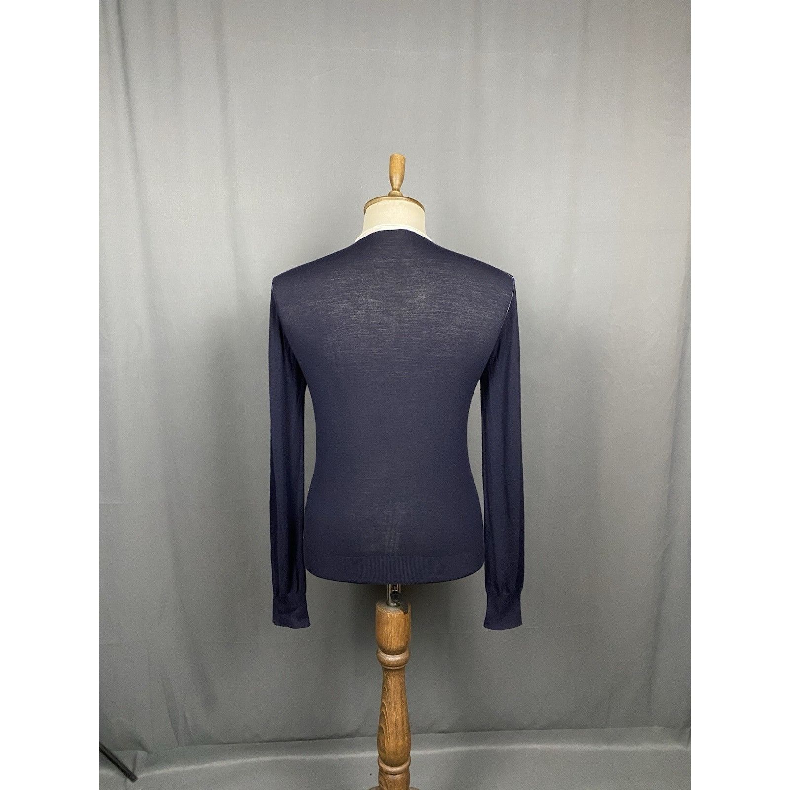 Celine Celine Men's Blue Crewneck Wool Knitted Sweater Size S-M Size US S / EU 44-46 / 1 - 7 Thumbnail