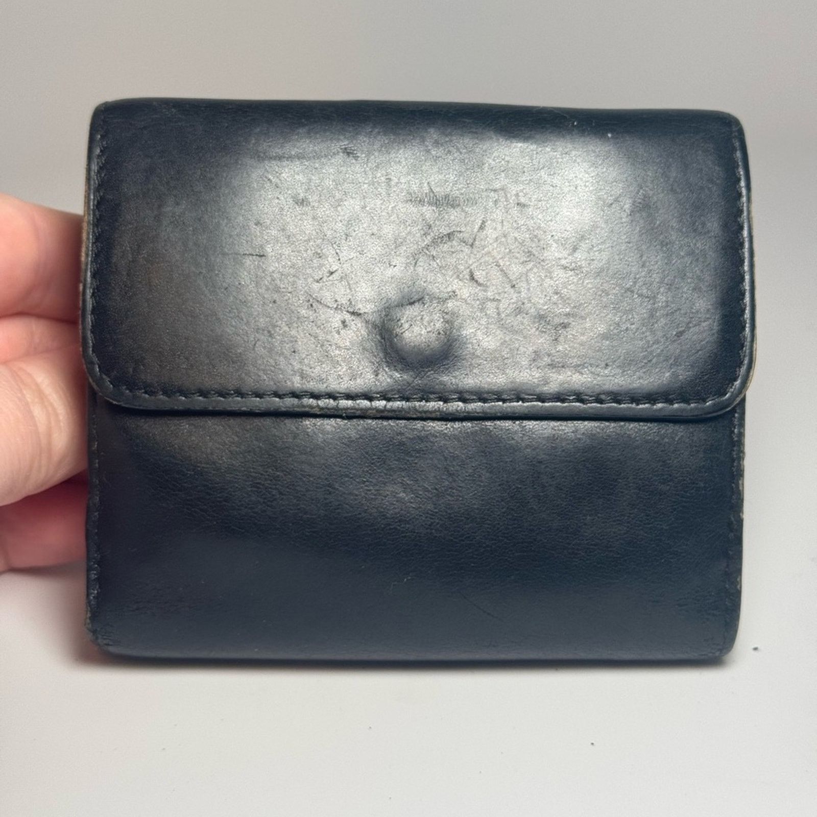 Gucci Gucci Vintage Black Smooth Leather Bifold Wallet Fair Size ONE SIZE - 2 Thumbnail