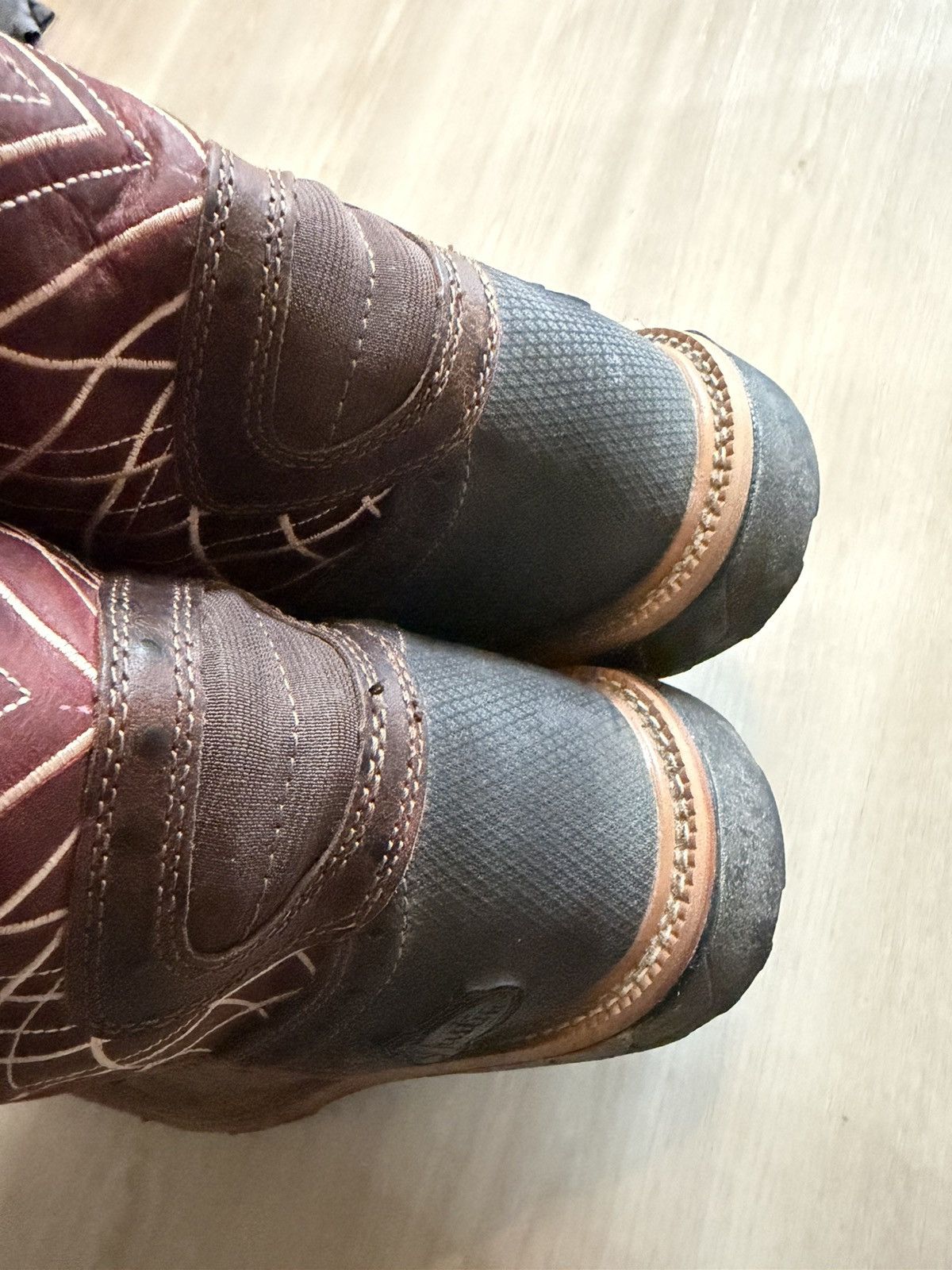 Justin Boots Justin Derrickman 12" Work Boot Soft Toe Ostrich Print 12D Size US 12 / EU 45 - 8 Thumbnail