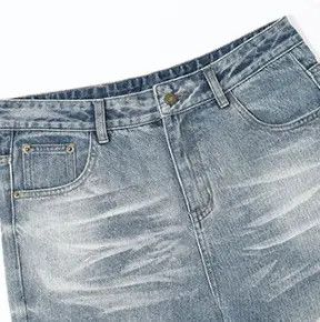 Japanese Brand × Jean American style ice blue washed men's straight baggy jeans Size US 32 / EU 48 - 4 Thumbnail