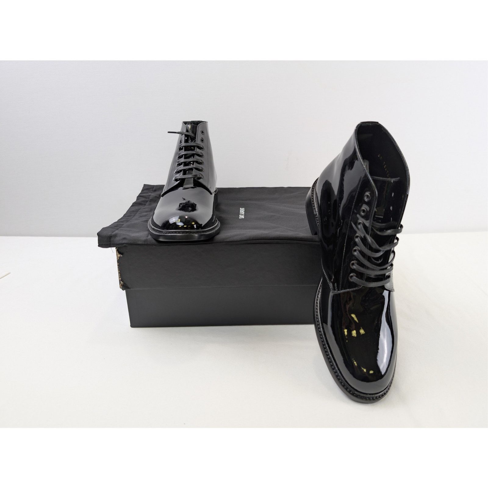 Saint Laurent Paris o1rshd1 Army 20 Lace up Boot in Black Size US 12 / EU 45 - 18 Thumbnail
