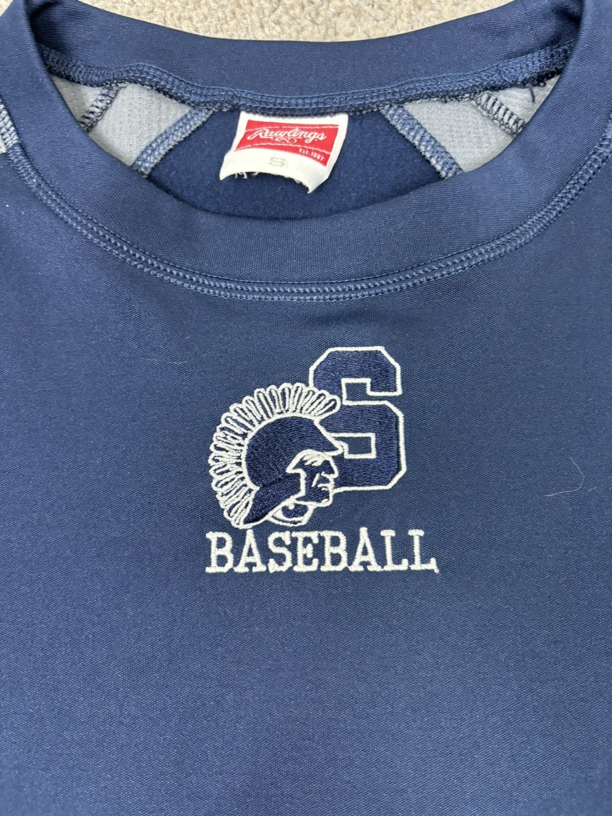 Vintage Blue and gray rawlings baseball thermal top Size US S / EU 44-46 / 1 - 2 Thumbnail