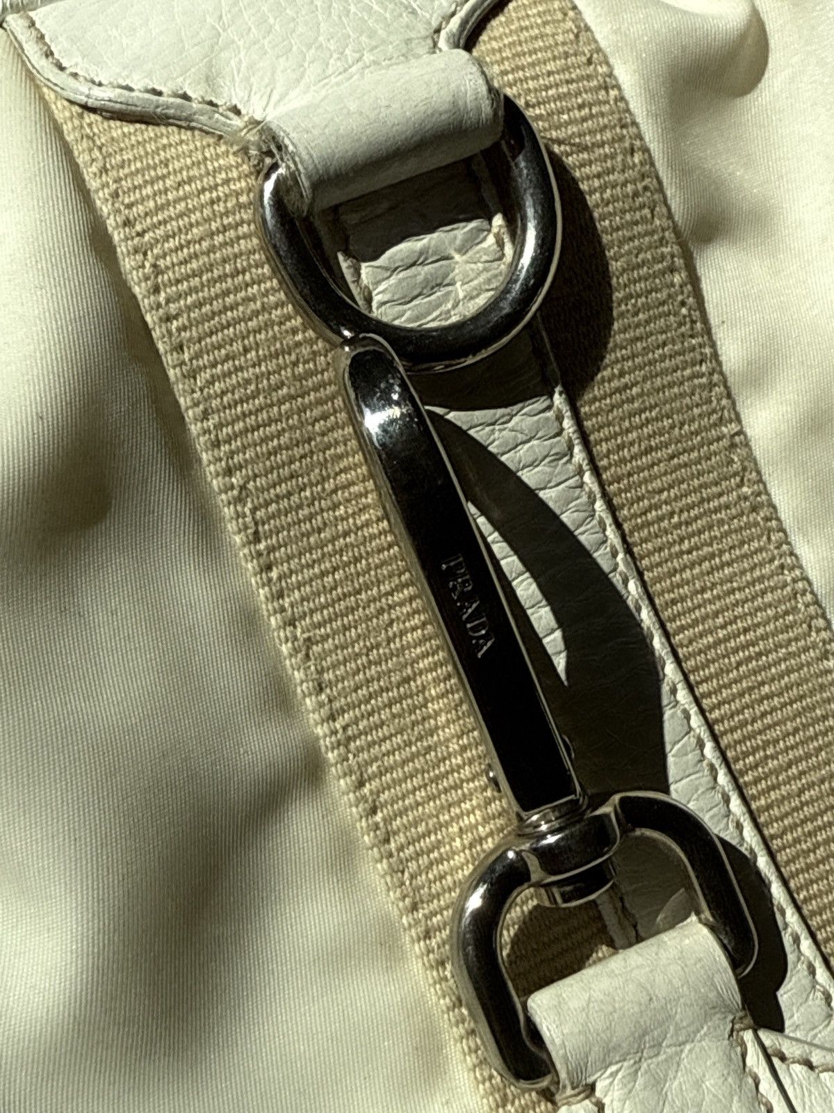 Prada RARE Prada white nylon shoulder bag cream Size ONE SIZE - 8 Thumbnail