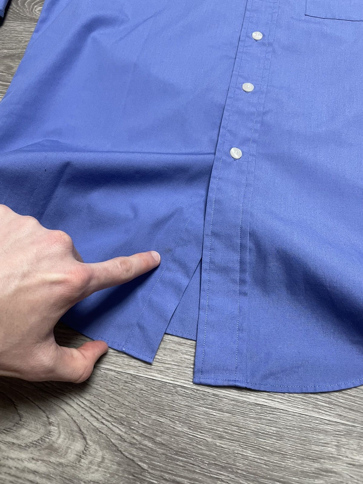 Yves Saint Laurent Vintage Yves Saint Laurent YSL Blue Long Sleeve Shirt Button Size US L / EU 52-54 / 3 - 16 Thumbnail