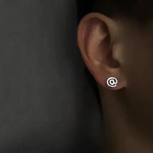 Other 925 Silver Plated Symbol Stud Earrings for Men Women Size ONE SIZE - 1 Thumbnail