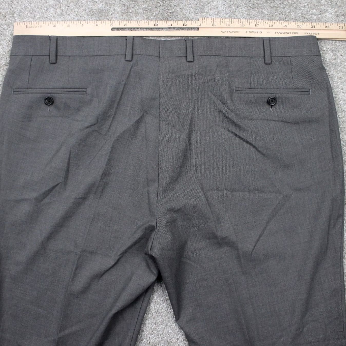 Ralph Lauren LAUREN Ralph Lauren Dress Pants Mens 42x30 Gray Flat Front Poly/Rayon Blend Dress Pants Mens Gray 90s Preppy Style Regular Straight Front Size US 42 / EU 58 - 7 Thumbnail