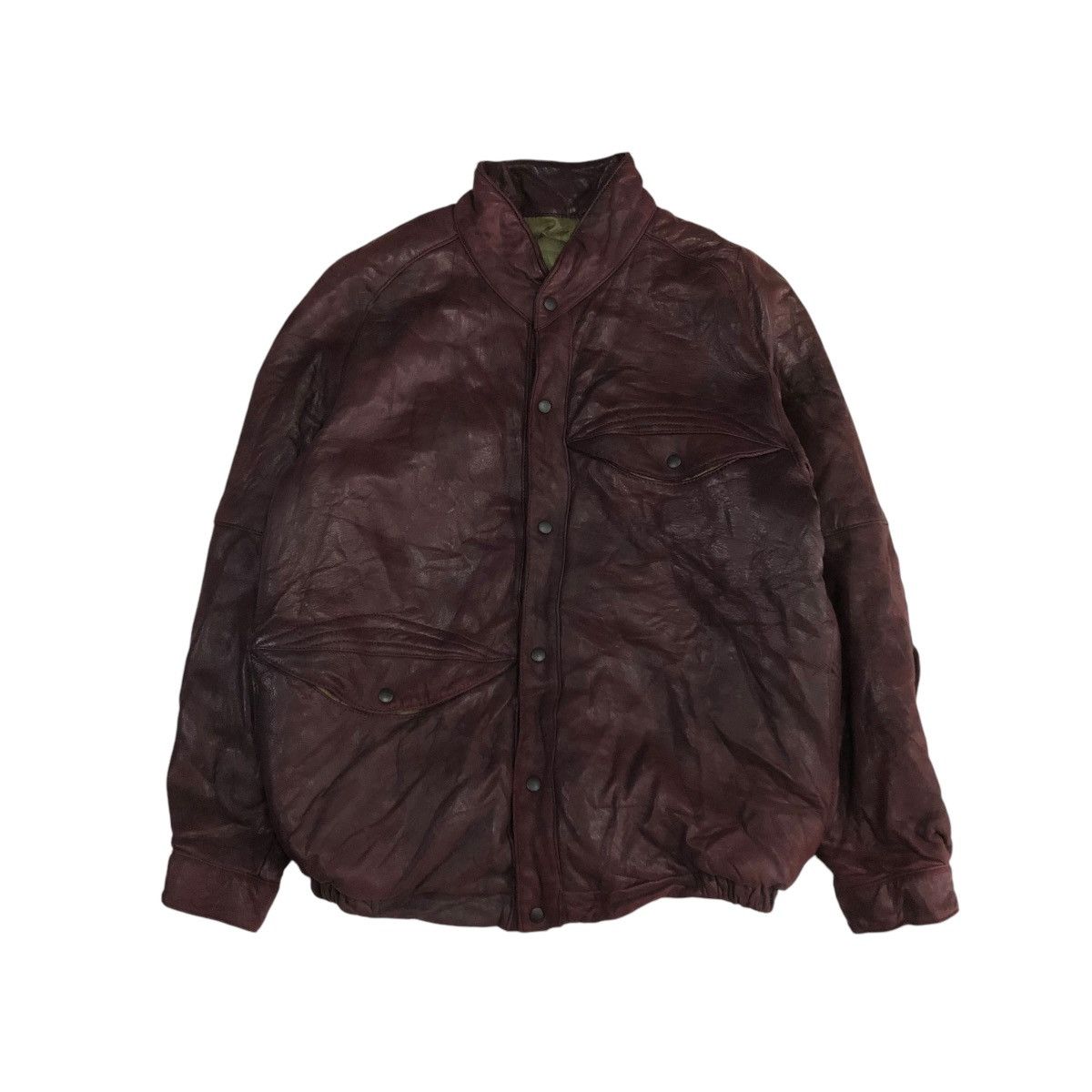 Japanese Brand 🔥VINTAGE BIKER LEATHER JACKET REVERSIBLE FOCARDI ITALY Size US M / EU 48-50 / 2 - 1 Thumbnail