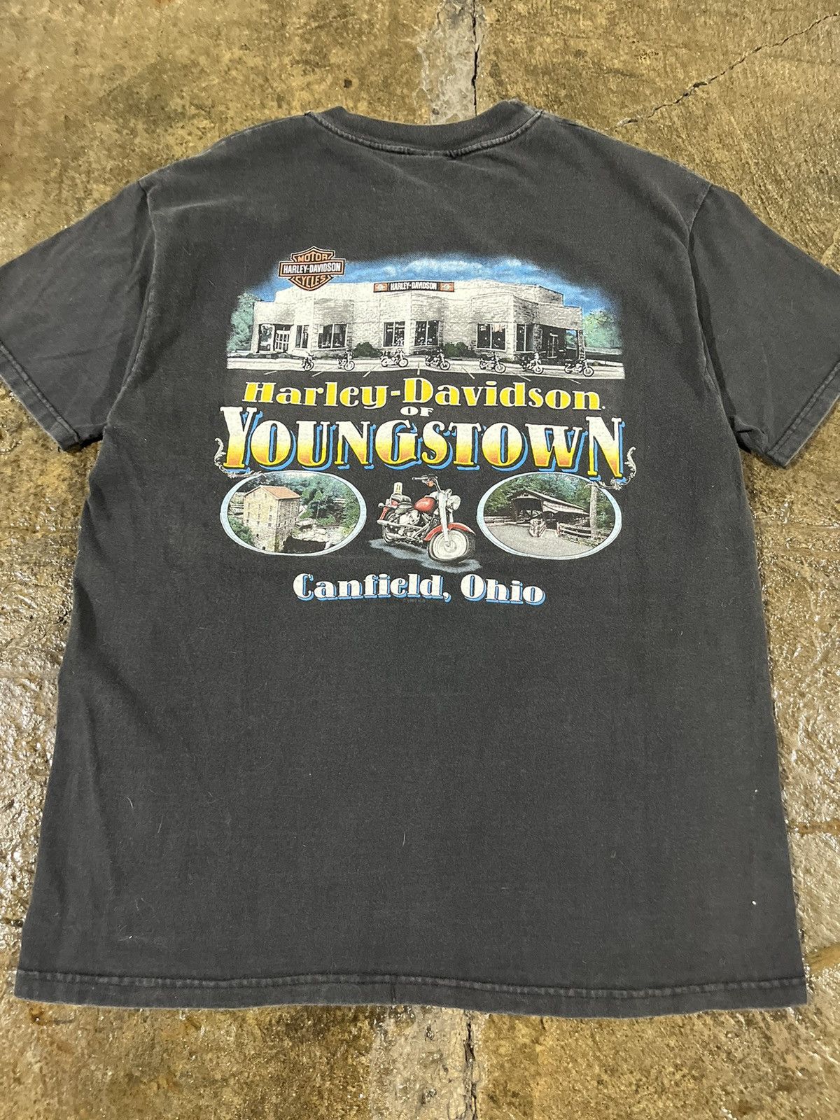 Harley Davidson × Vintage Crazy Vintage 90s Harley Davidson Faded Biker Logo Tee Shirt Size US L / EU 52-54 / 3 - 5 Thumbnail