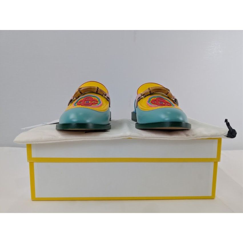 Casablanca o1rshd1 Leather Memphis Mule Slipper Sandal in Mint / Yellow Size US 11 / EU 44 - 18 Thumbnail