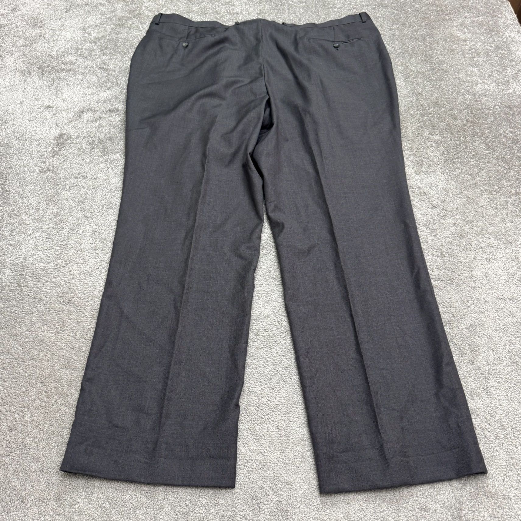 Vintage Giorgio Cosani Wool Cashmere Dress Pants Mens 48x35 Charcoal Straight Pleated Dress Pants Mens 48 Big & Tall Slim Size US 32 / EU 48 - 2 Thumbnail