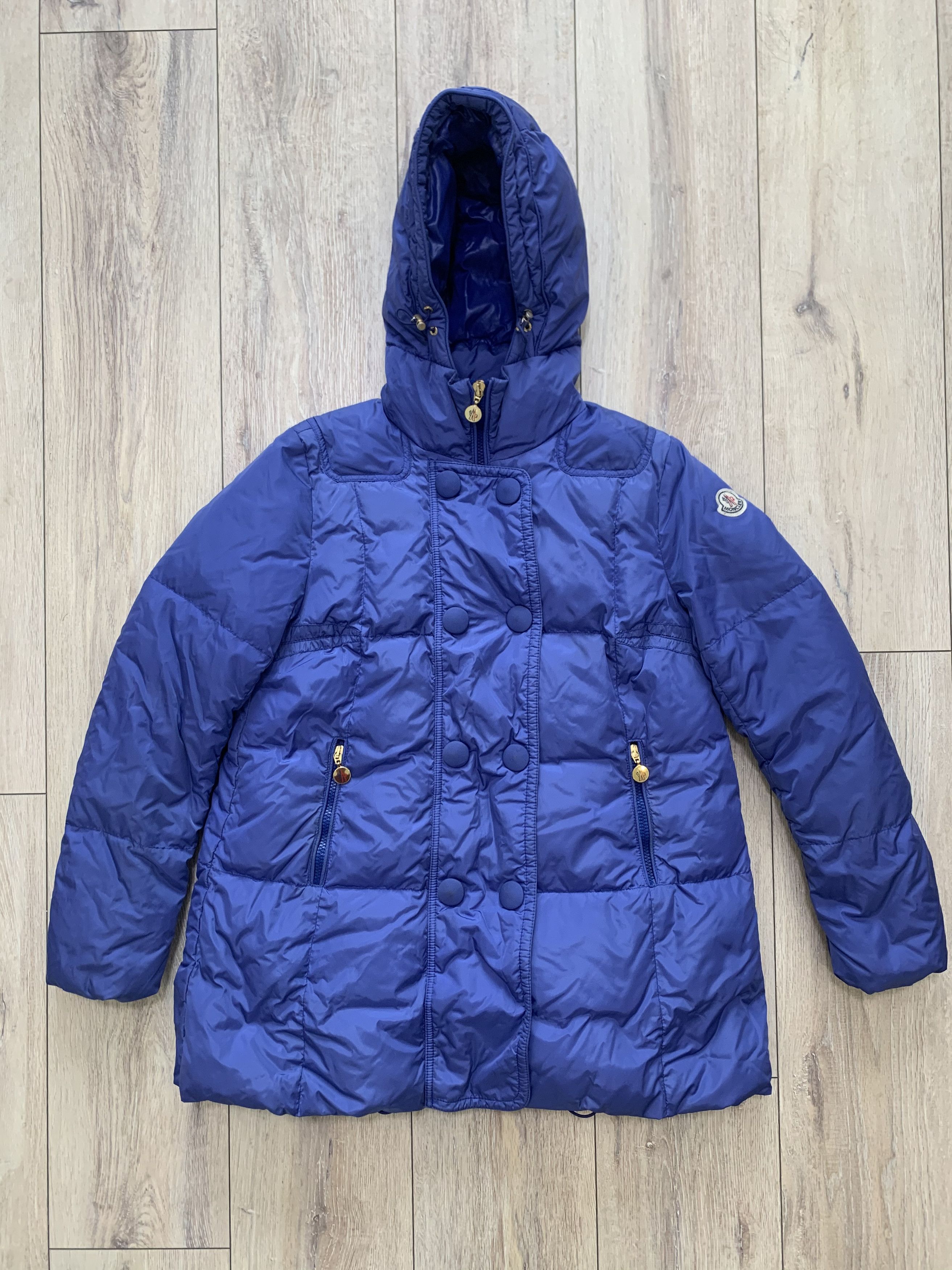 image of Moncler Elixir Down Puffer Hooded Jacket in Light Violet/Light Purple, Women's (Size Medium)
