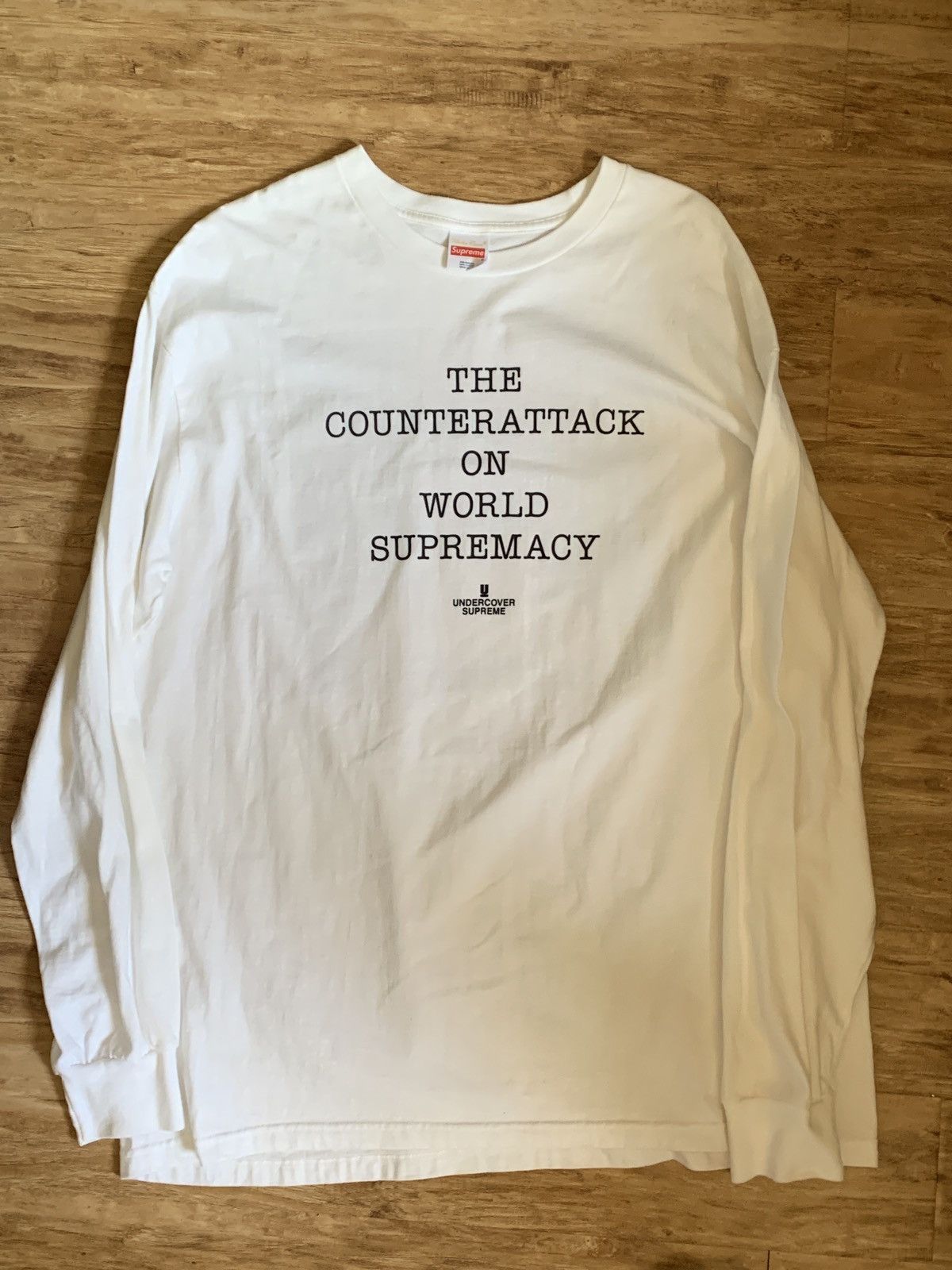 image of Undercover Public Enemy Longsleeve in White, Men's (Size XL)