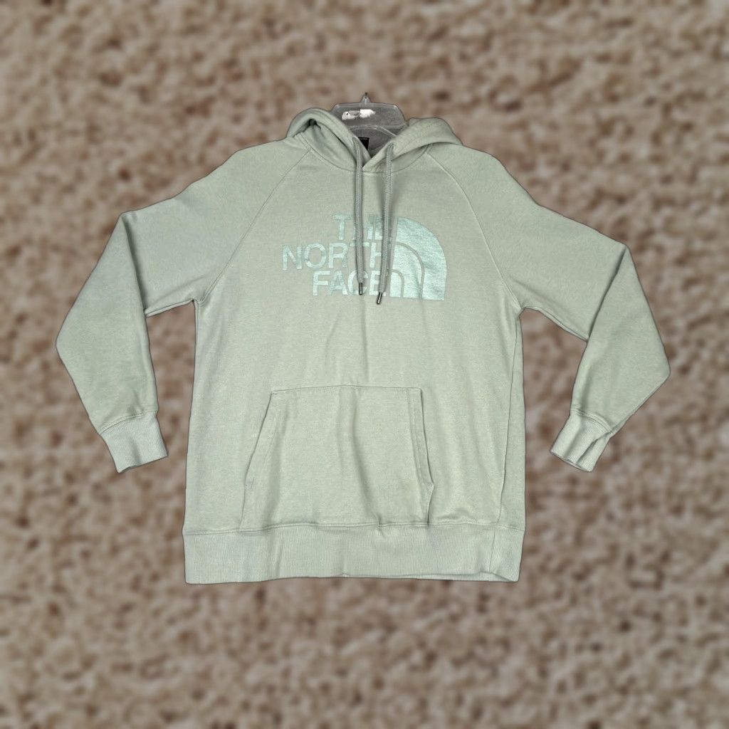 The North Face The North Face Hoodie Womens Medium Green Logo Pullover Jersey Sweatshirt Size M / US 6-8 / IT 42-44 - 1 Thumbnail