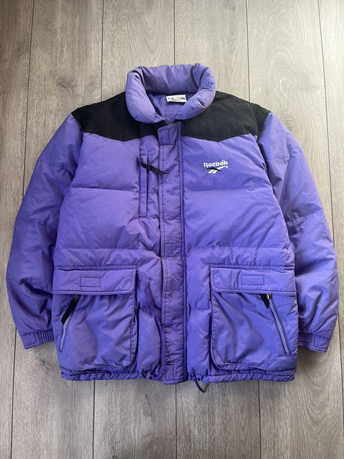 Reebok Vintage 90s Reebok Puffer Jacket Purple – Size Large Size US L / EU 52-54 / 3 - 1 Thumbnail
