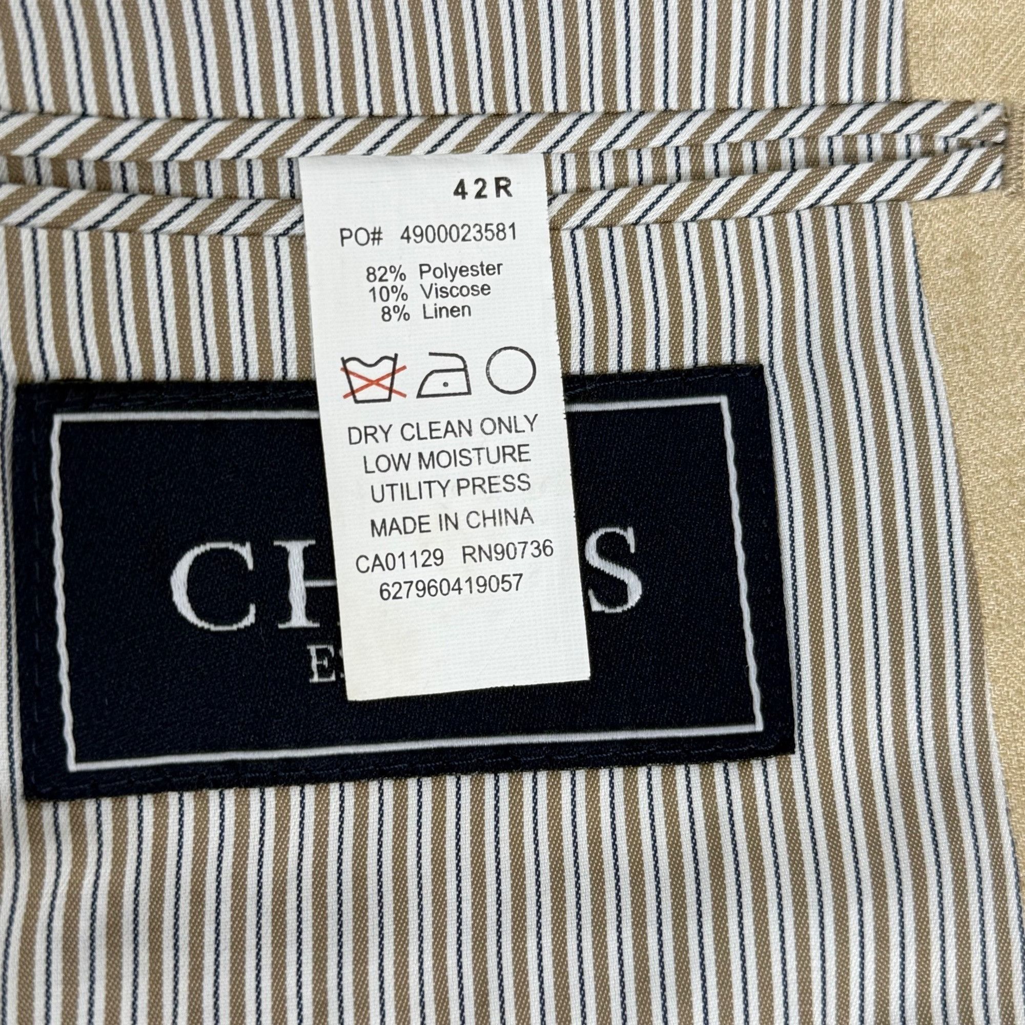 Chaps Chaps Ralph Men's Lauren 2-Button Blazer Beige Sport Coat Ja Size 42R - 6 Thumbnail