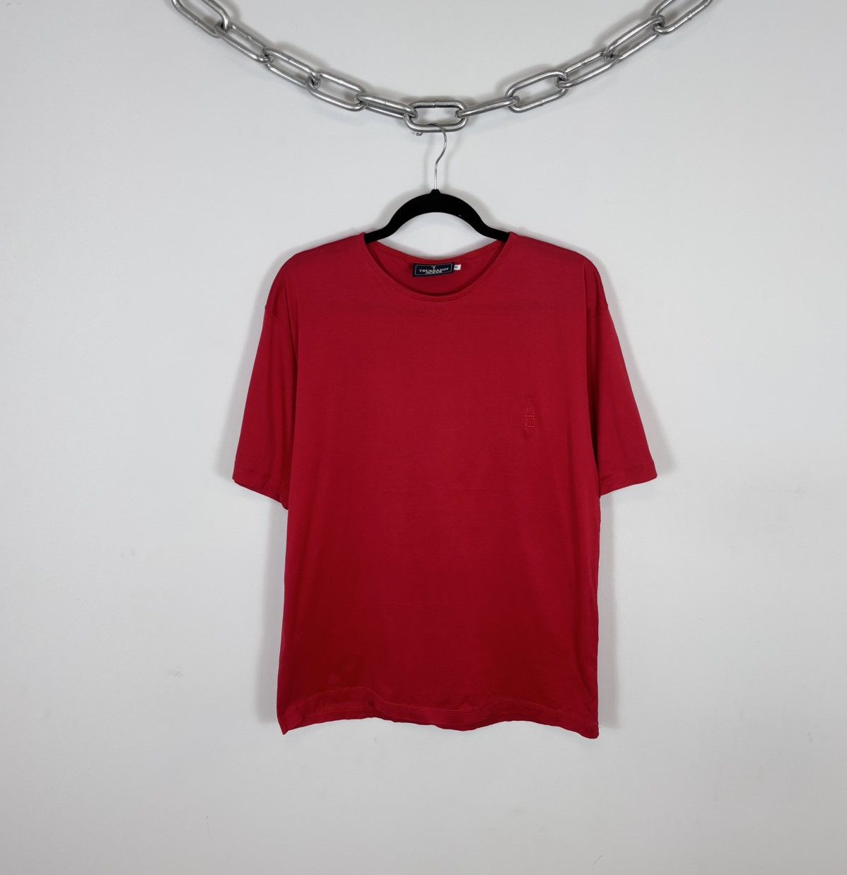 Trussardi Vintage Trussardi Jeans Men’s Red Cotton T-Shirt Tee Size US M / EU 48-50 / 2 - 1 Thumbnail