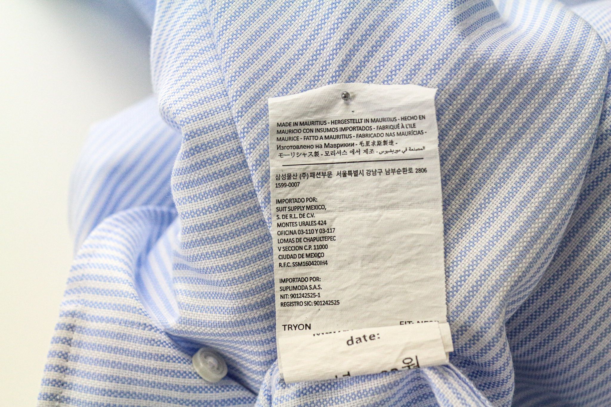 Suitsupply 41/16 Blue Cotton Extra Slim Try On Shirt 76427 Size 42R - 7 Thumbnail