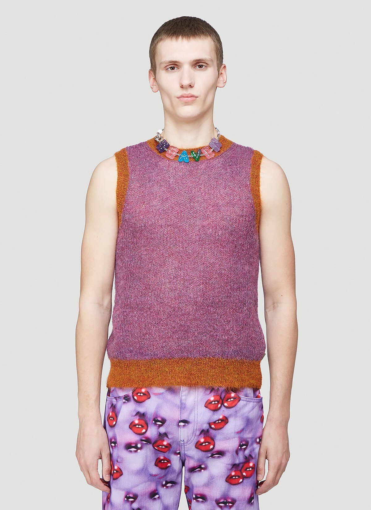 Heaven by Marc Jacobs Mohair Mix Loose Knit Vest Size L / US 10 / IT 46 - 5 Thumbnail