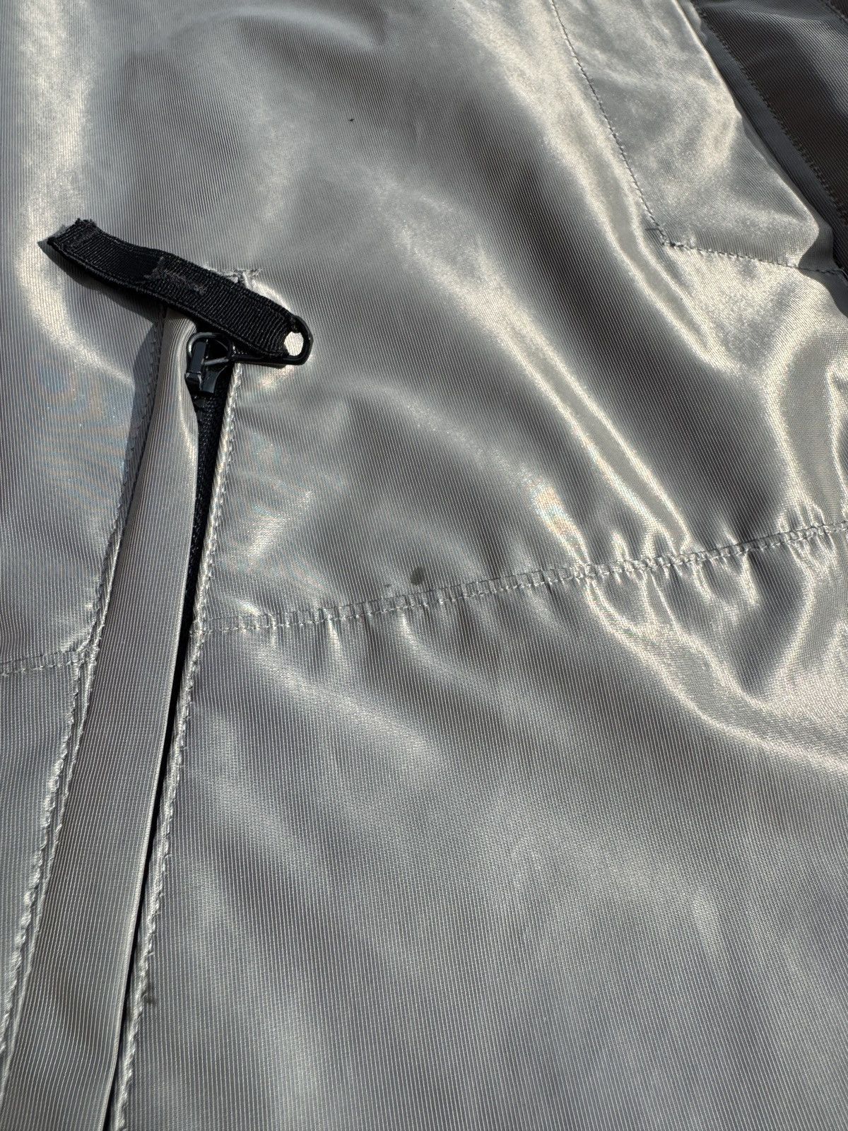 Stone Island 🩶 Stone Island Vintage Regenmantel/Jacke (M) Silbergrau Size 50R - 14 Thumbnail