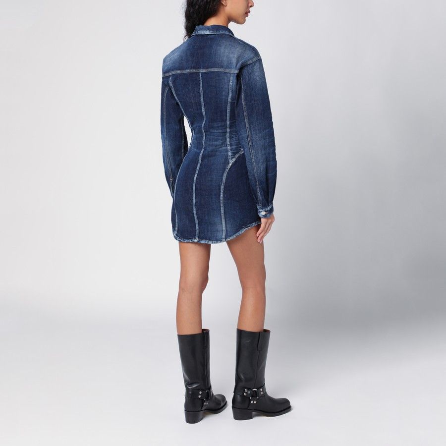 Dsquared2 o1d2blof0824 Denim Dress in Blue Size S / US 4 / IT 40 - 3 Thumbnail