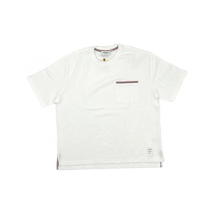 Thom Browne Thom Browne White Short Sleeve Tee -2507 Size US S / EU 44-46 / 1 - 8 Thumbnail