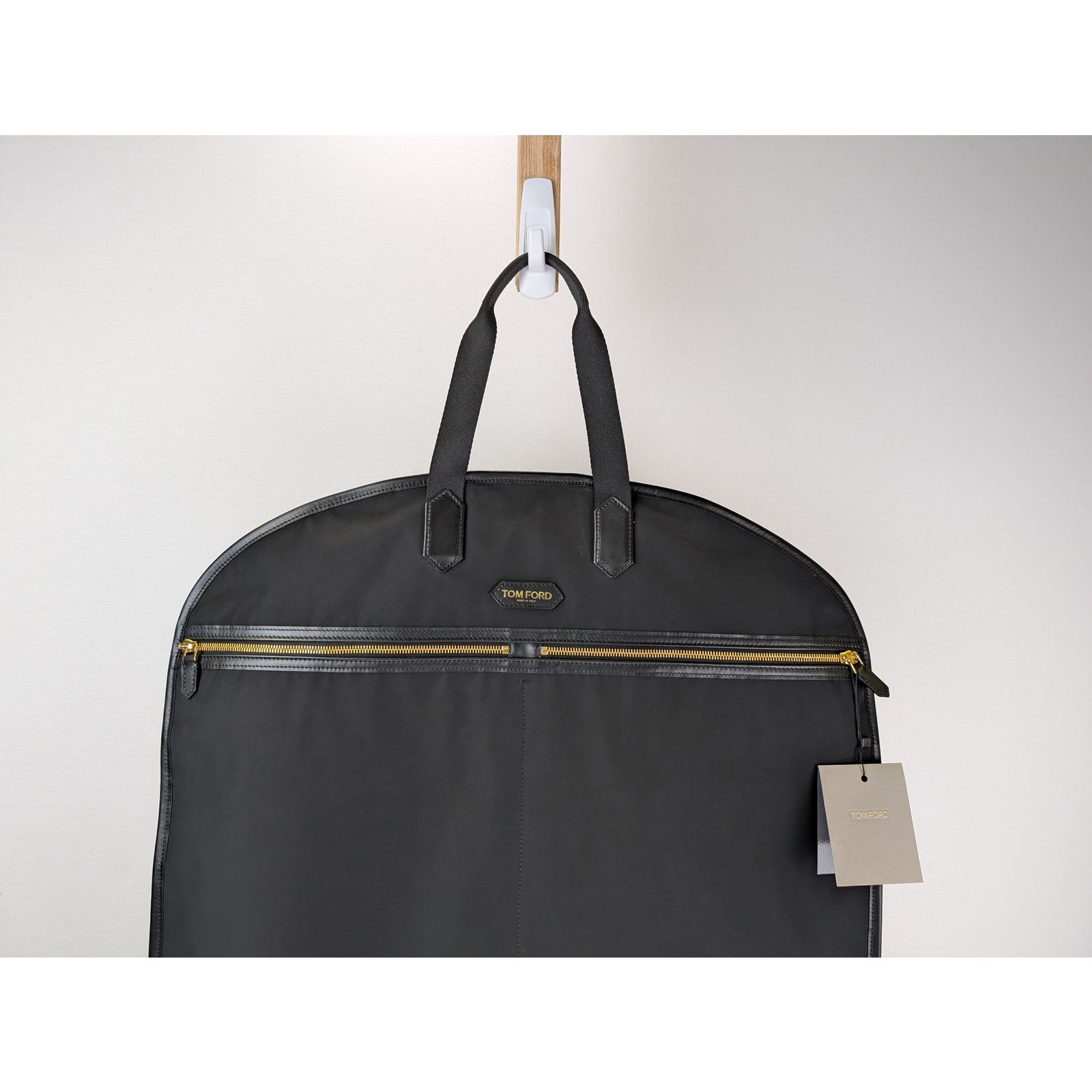 Tom Ford o1rshd1 Q:4/ Size: OS / Leather-Trimmed Garment Bag in Black Size ONE SIZE - 2 Thumbnail