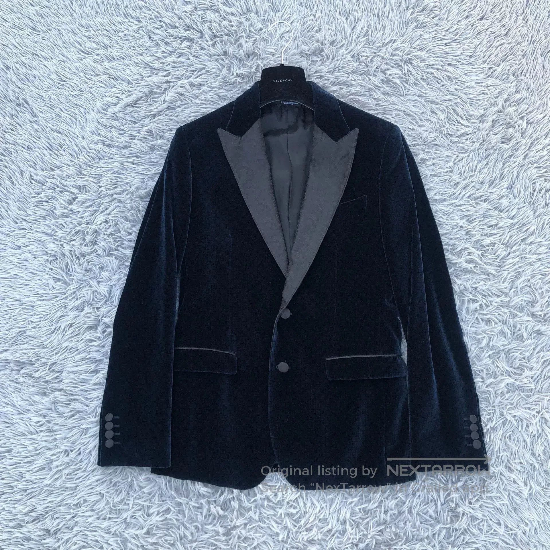 Dolce & Gabbana Dolce Gabbana Sky Blue Velvet Wool Blazer. Size US S / EU 44-46 / 1 - 1 Thumbnail
